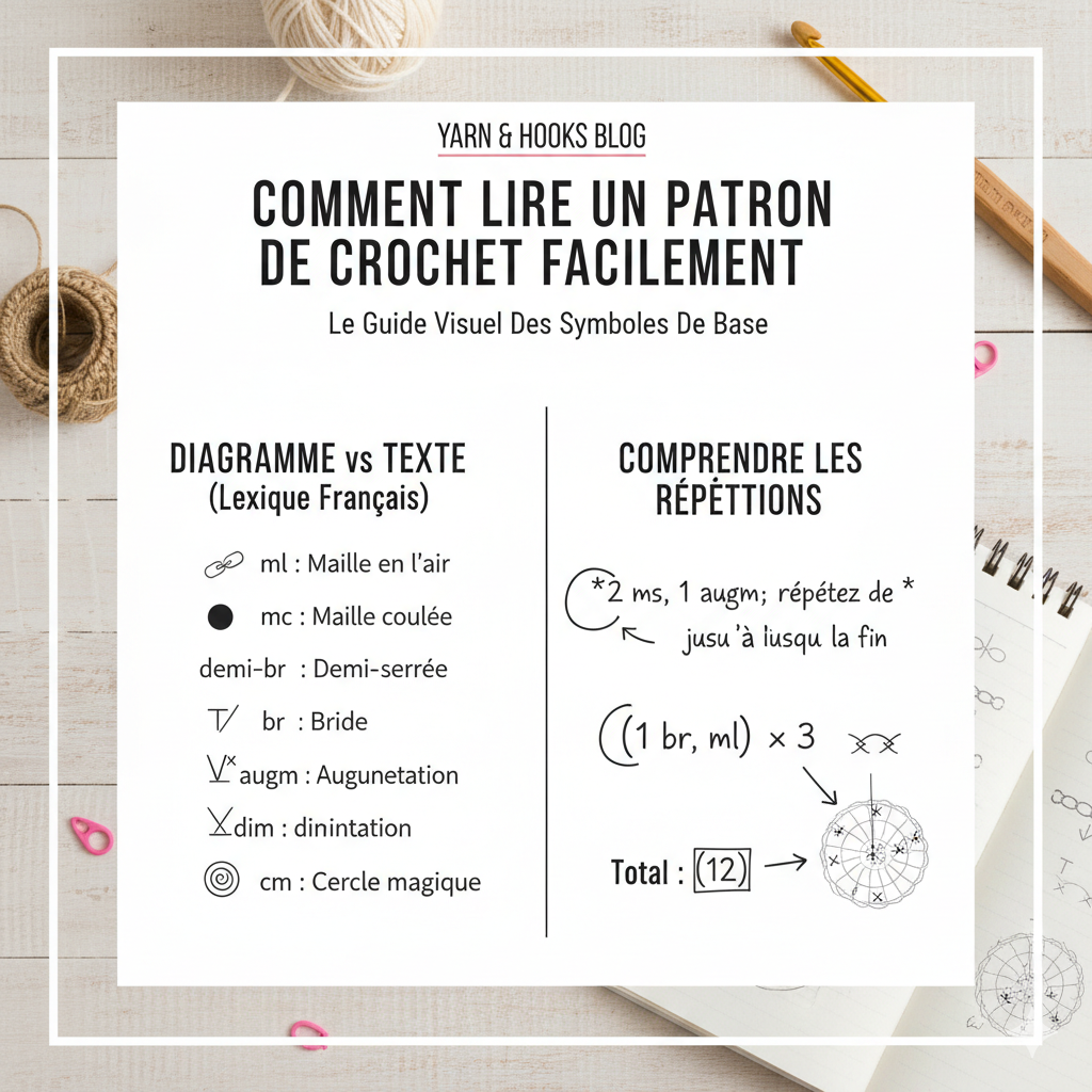 Comment lire un patron de crochet facilement