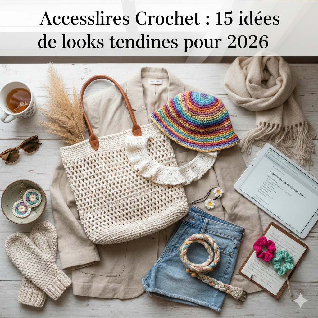 Idées de looks avec des accessoires crochet : La tendance incontournable