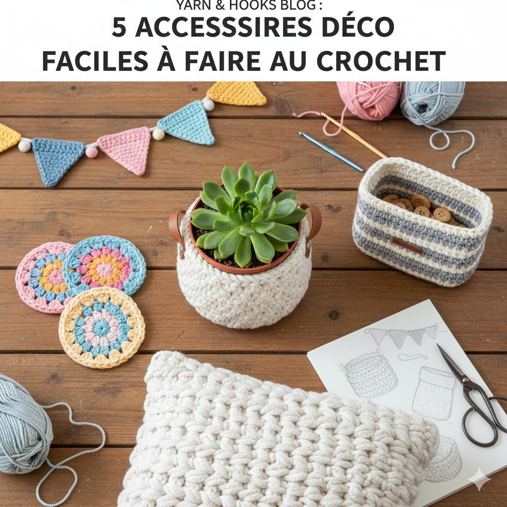 5 accessoires déco faciles à faire au crochet